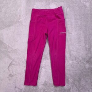 Carhartt Girls Pink Leggings Size 5 – Soft Stretch Playwear w/ Logo & Pockets